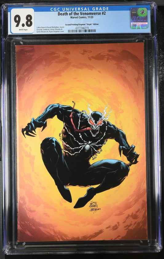 Death of Venomverse #2 CGC 9.8 1:25 2nd Print Stegman VIRGIN Variant Kid Venom