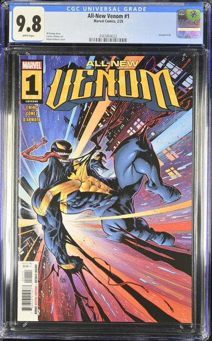 All New Venom #1 CGC 9.8 Adam Kubert Cover A Al Ewing Marvel Comics 2024