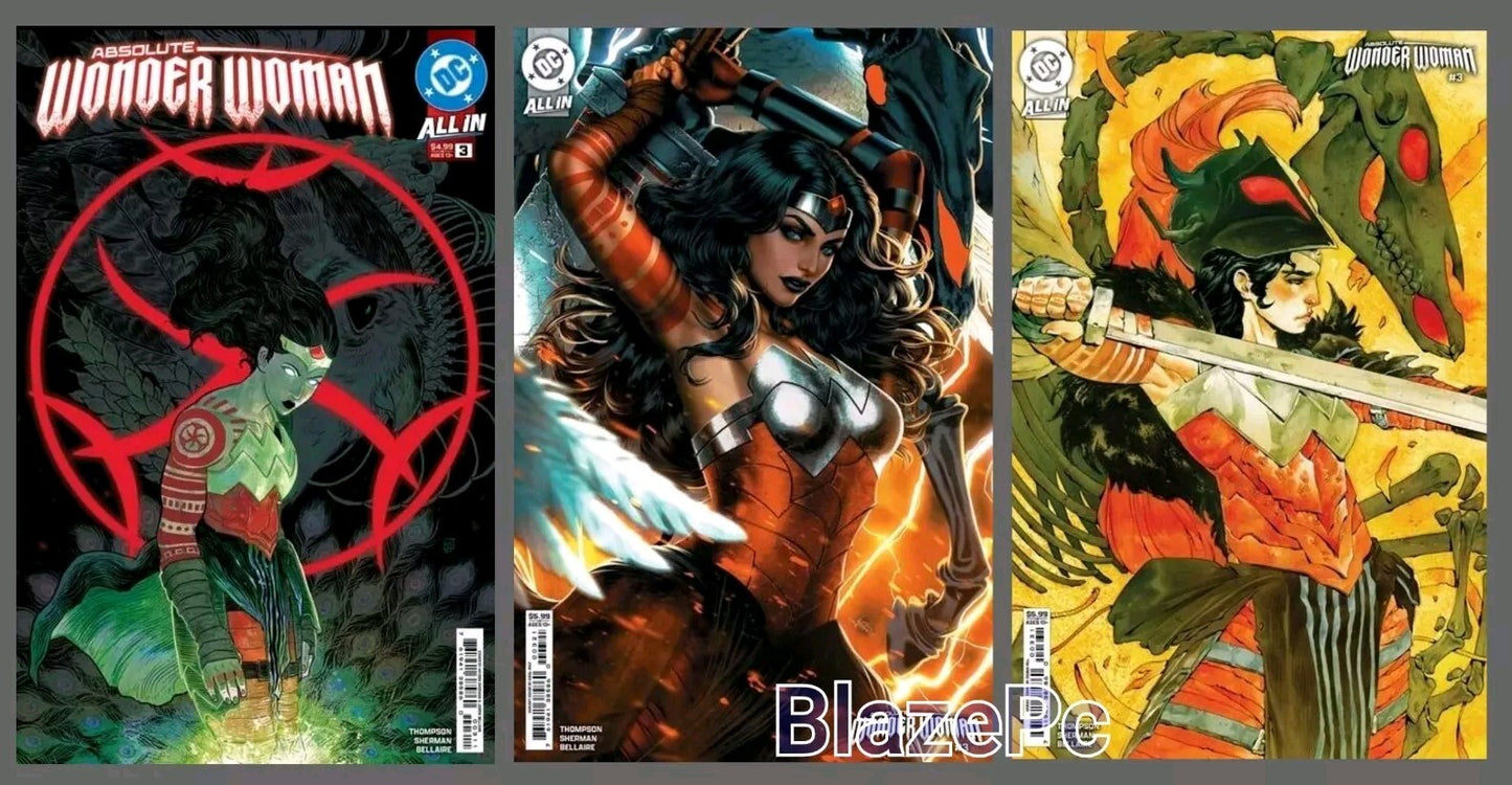 Absolute Wonder Woman #3 Cover A B C Variant Set Options DC Comics 2024 NM