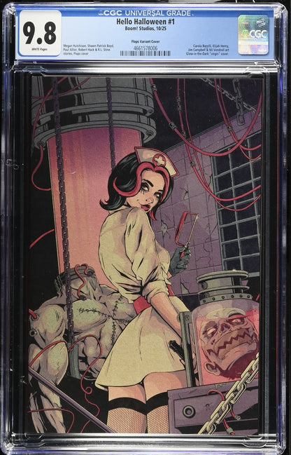 Hello Halloween #1 CGC 9.8 Flops Glow In The Dark Virgin Variant Limited to 300