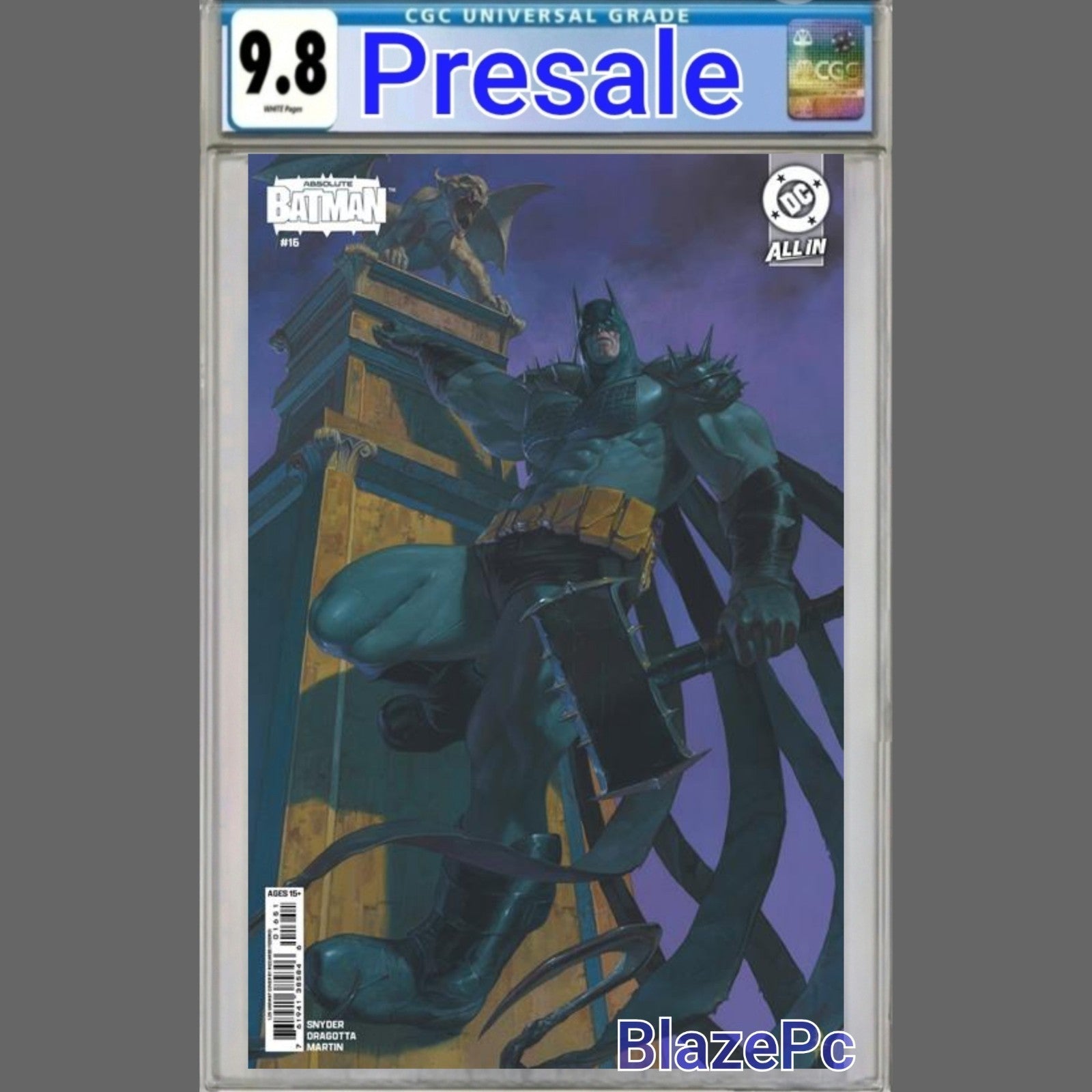 Absolute Batman #16 CGC 9.8 1:25 Riccardo Federici E Variant 1st Print PRESALE