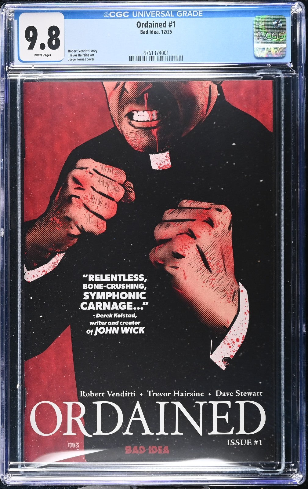 Ordained #1 CGC 9.8 Cover A Jorge Fornes 1st Print Bad Idea 2025