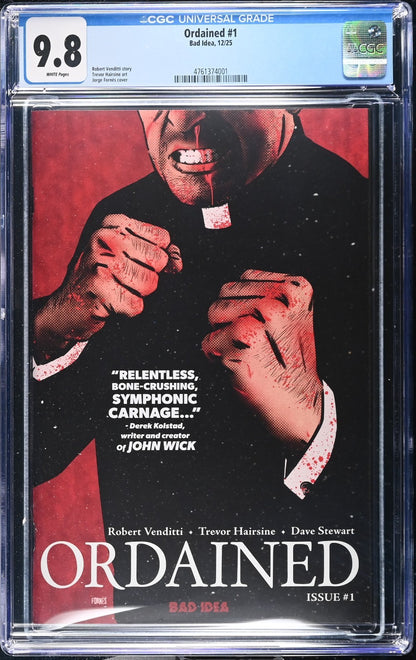 Ordained #1 CGC 9.8 Cover A Jorge Fornes 1st Print Bad Idea 2025