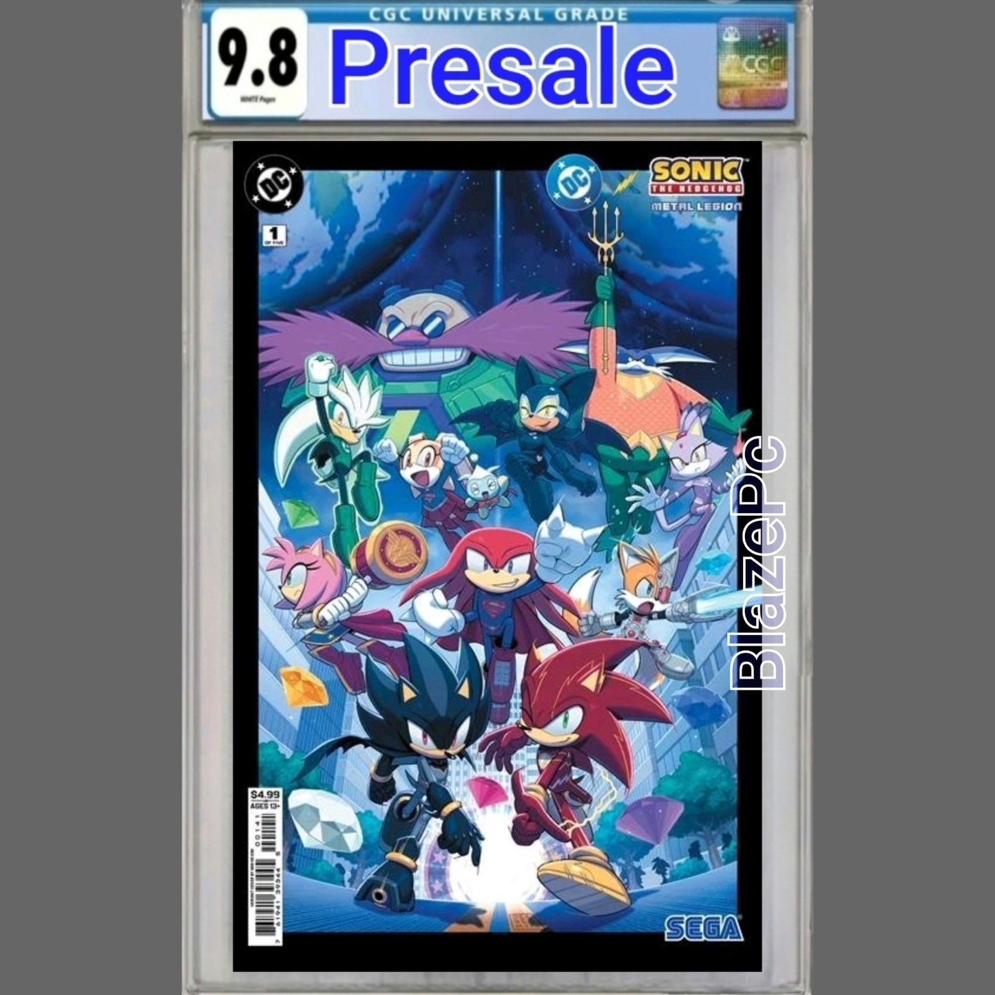 DC X Sonic The Hedgehog Metal Legion #1 CGC 9.8 Cover D Kim Variant PRESALE