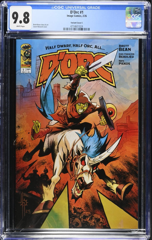 Dorc #1 CGC 9.8 Jason Howard Cover C Variant 1st Print Image Comics 2026