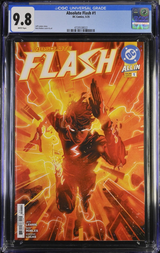Absolute Flash #1 CGC 9.8 Nick Robles Cover A 1st Print DC Comics 2025