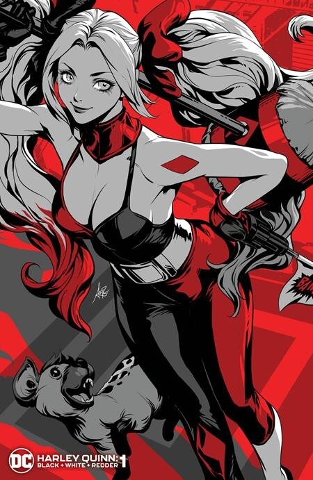 Harley Quinn Black White Redder #1 Cover B Stanley Artgerm Lau Variant DC NM