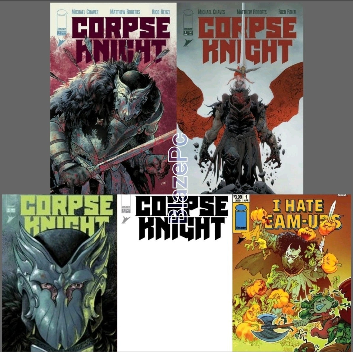 Corpse Knight #1 Cover A B G H I Variant Set 1:10 1:25 1:50 Options Presale 4/22