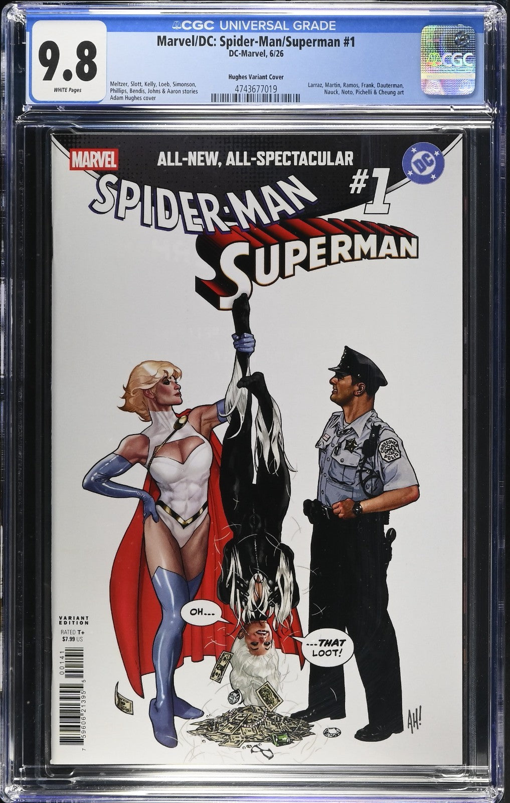 Marvel DC Spider-Man Superman #1 CGC 9.8 Adam Hughes Variant 2026