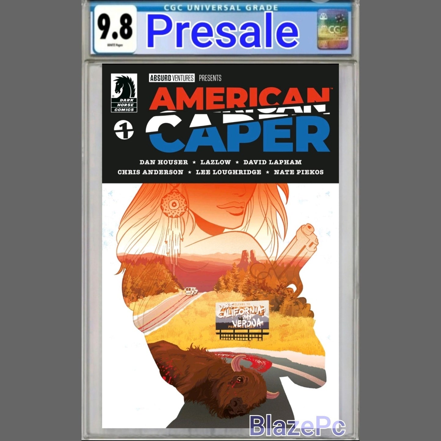 American Caper #1 CGC 9.8 Tyler Boss Cover A 1st Print Dark Horse Comics PRESALE