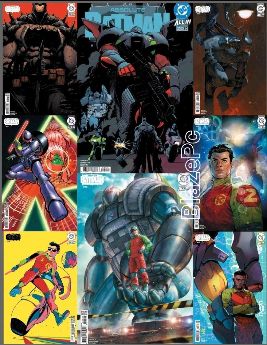 Absolute Batman #20 Cover A B C D F G H I Variant Set 1:25 Options Presale 5/13