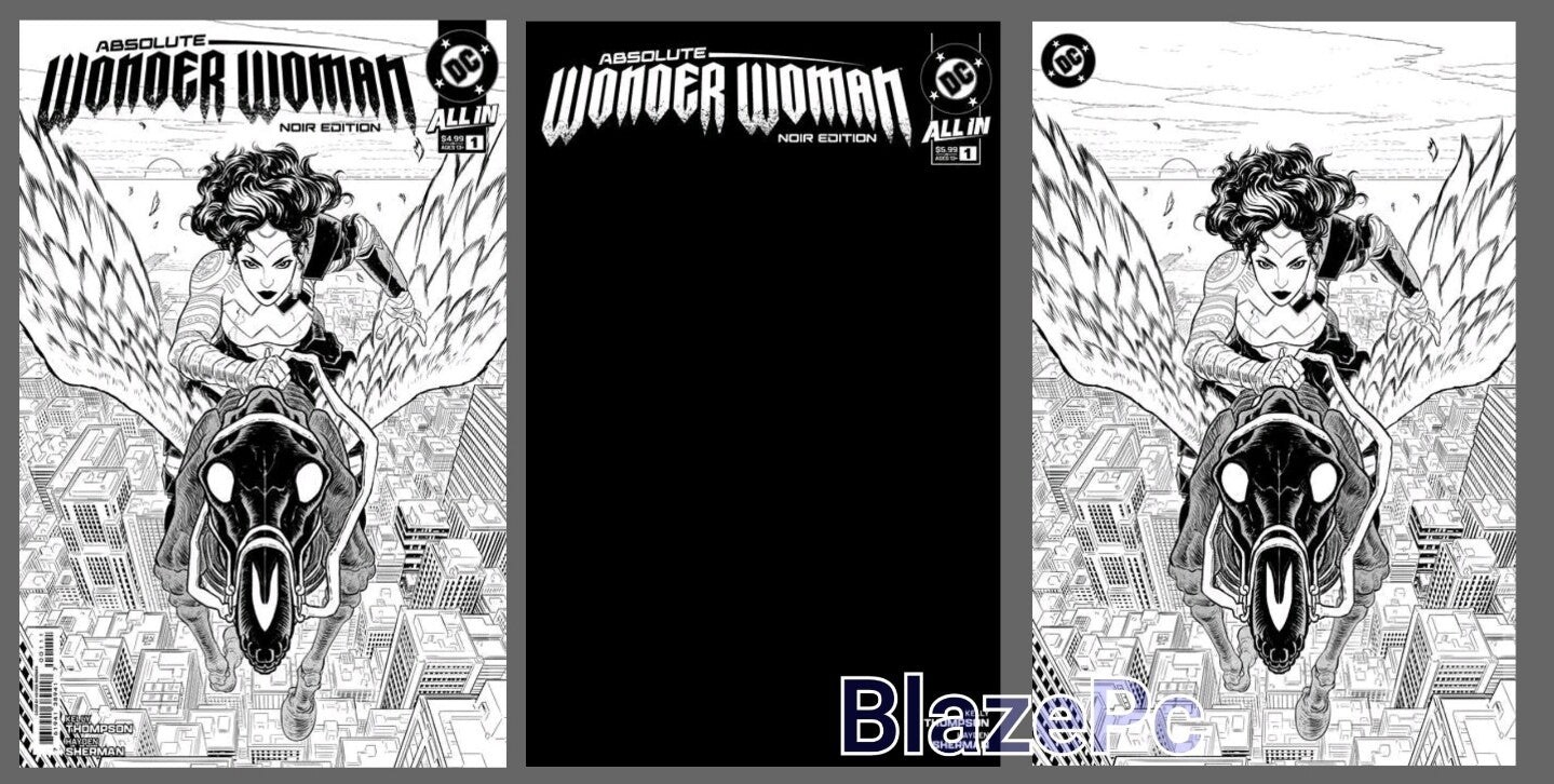 Absolute Wonder Woman Noir Edition #1 Cover A B C Foil Variant Set Options DC NM