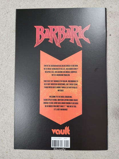 Barbaric #1 1st Print Cover A Moreci Gooden Vault Comics 2021 Lots of Pics NM