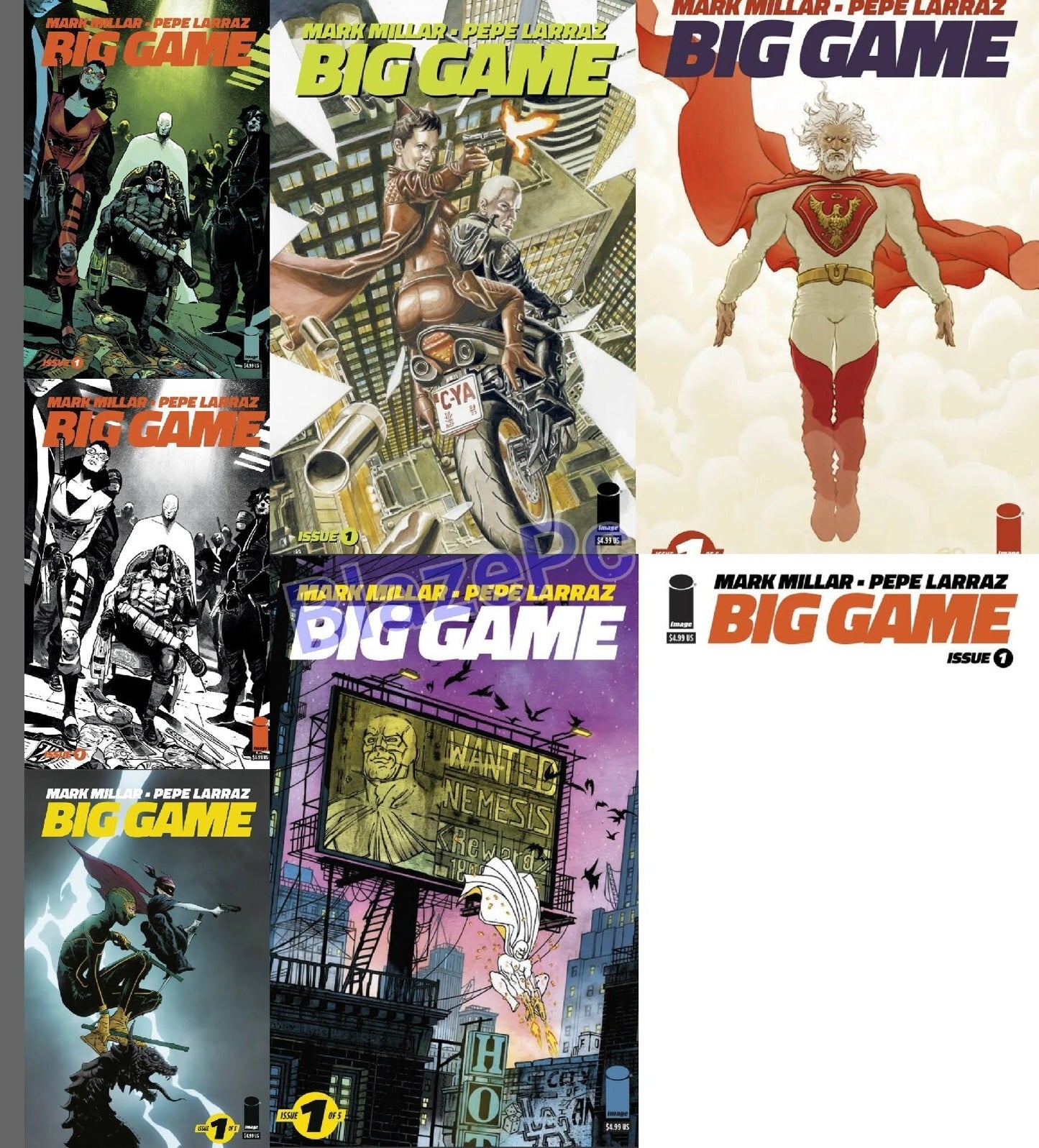 Big Game #1 Cover A B C D E F G Variant Set Options Image Comics Millar 2023 NM