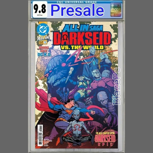 DC All In Saga Darkseid Vs The World #1 CGC 9.8 Sanford Greene Cover A PRESALE