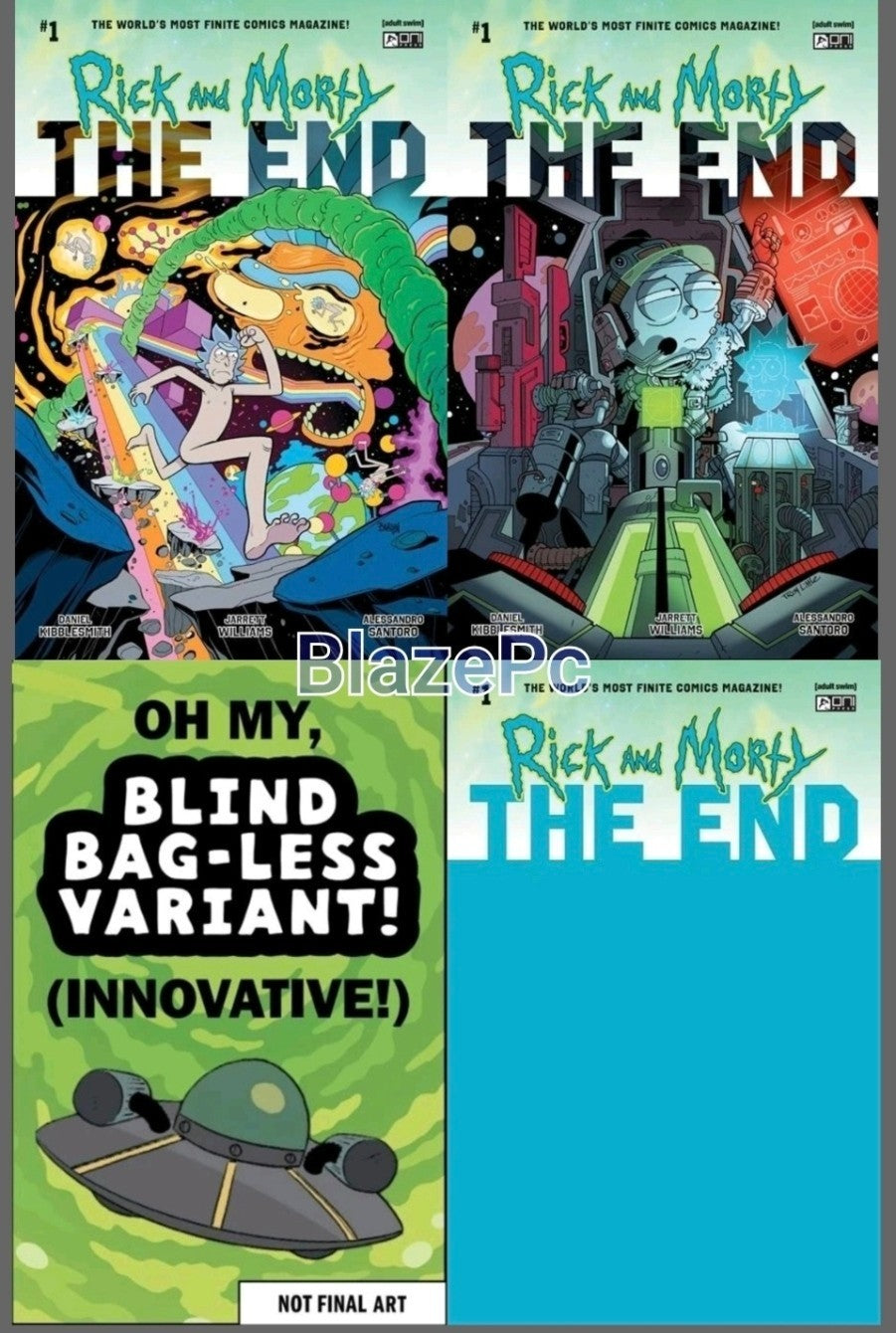 Rick & Morty The End #1 Cover A B C D Blind Bag Variant Set Options Presale 12/3