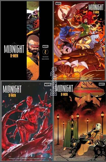 Midnight X-Men #2 Cover A B C D Variant Set Options Marvel 2026 Presale 11/18