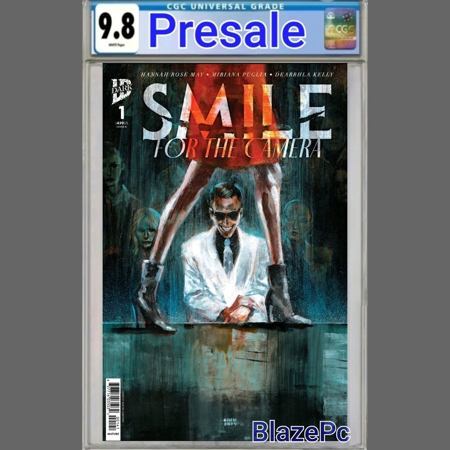 Smile For The Camera #1 CGC 9.8 1:25 Martin Simmonds Variant IDW Dark PRESALE