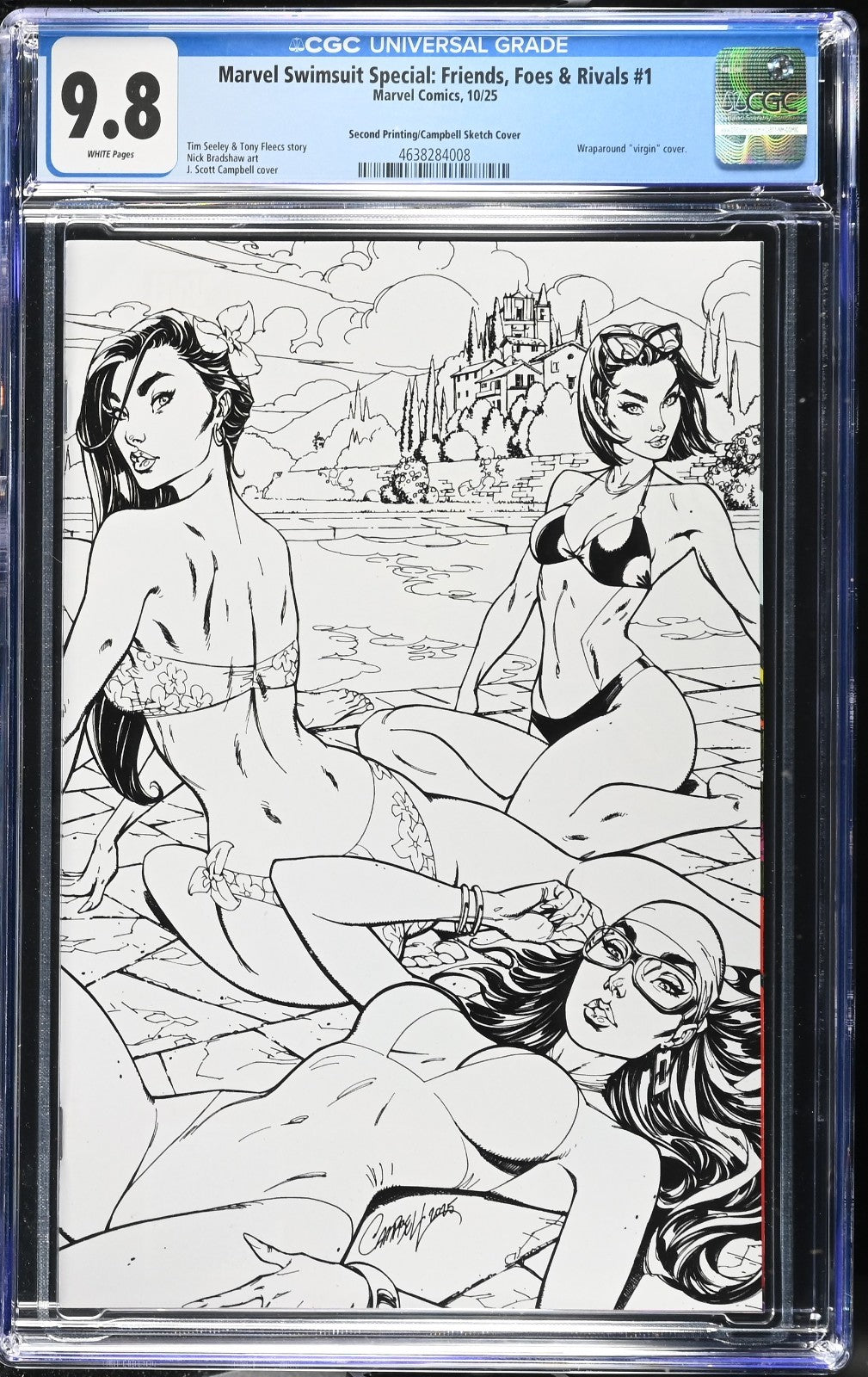 Marvel Swimsuit Friends Foes Rivals #1 CGC 9.8 1:25 2nd Print Campbell VIRGIN