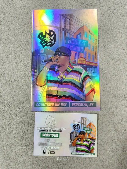 Downtown Hip Hop Biggie Smalls Notorious Chrome Foil Karych Comic Art Book