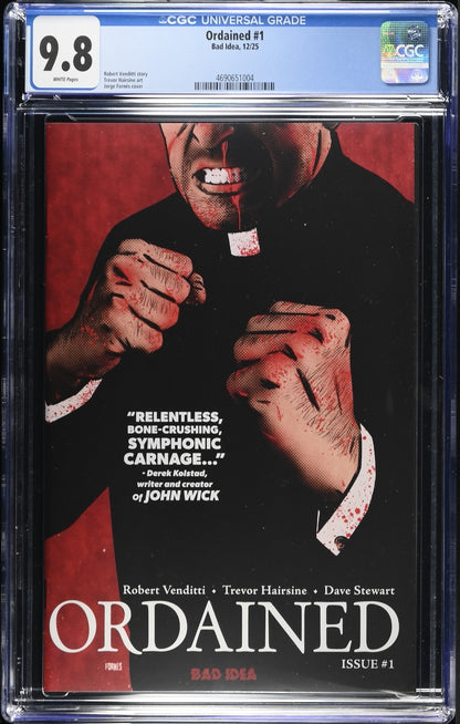 Ordained #1 CGC 9.8 Cover A Jorge Fornes 1st Print Bad Idea 2025