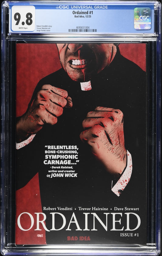Ordained #1 CGC 9.8 Cover A Jorge Fornes 1st Print Bad Idea 2025
