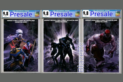 Midnight Spider-Man X-Men Four #1 CGC 9.8 Crain Connecting Variant SET PRESALE