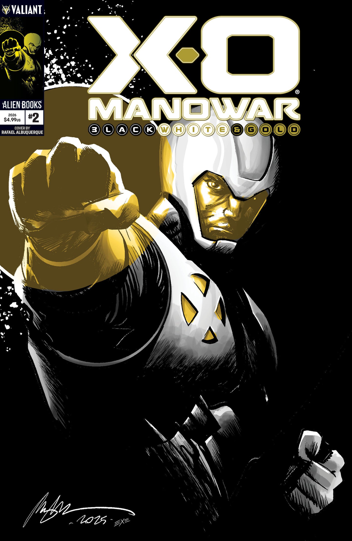 X-O Manowar: Black, White & Gold #2 Cover A (Albuquerque)