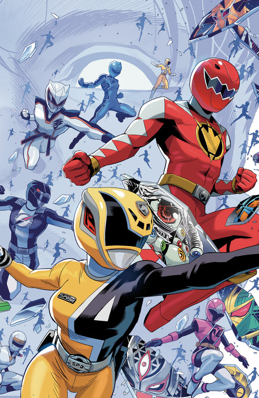 Power Rangers Unlimited #3 C Every Ranger Ever Card Stock Connecting Variant (Full Art, Zonno)
