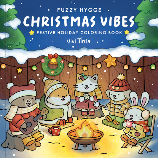 Fuzzy Hygge: Christmas Vibes Coloring Book