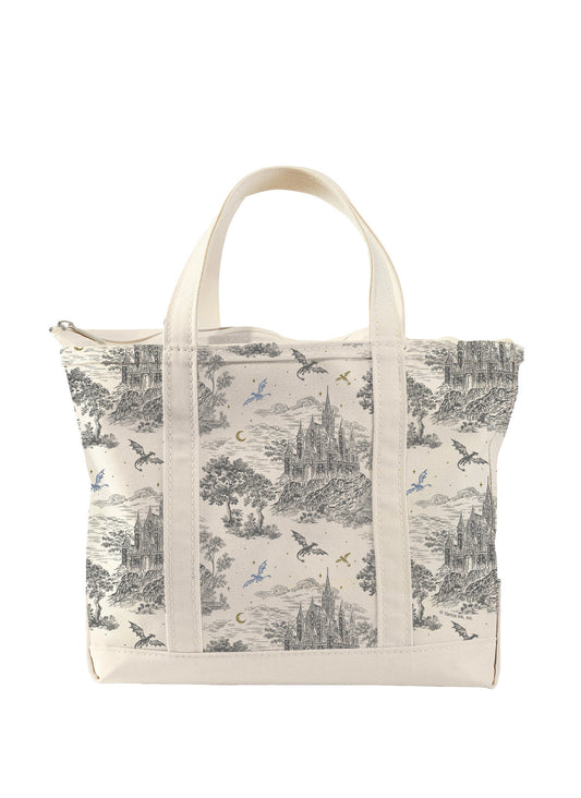 Rebecca Yarros's Fourth Wing: Basgiath Toile Large Zippered Tote Bag