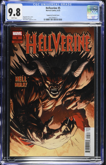 Hellverine #5 CGC 9.8 Alessandro Cappuccio Hell Hulk Spoiler Variant Marvel 2025