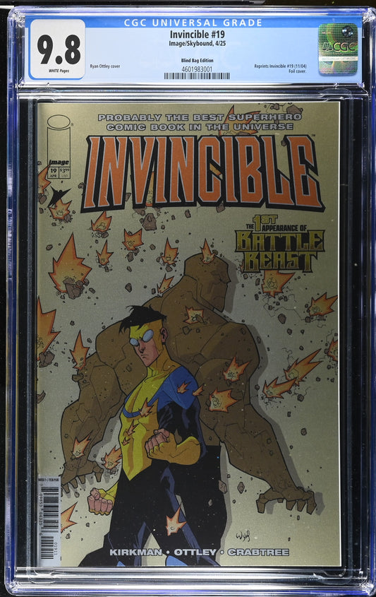 Invincible #19 CGC 9.8 Battle Beast Blind Bag FOIL Variant Image Comics 2025