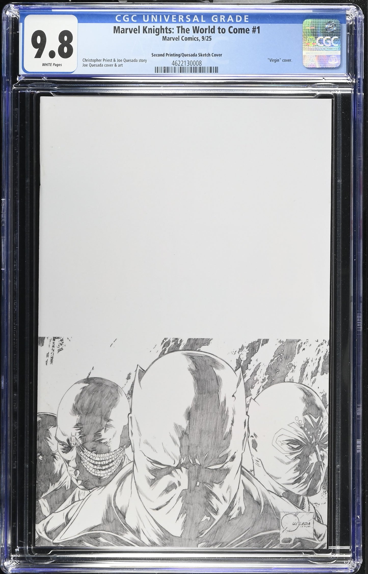 Marvel Knights The World To Come #1 CGC 9.8 1:25 2nd Print B&W Variant 2025