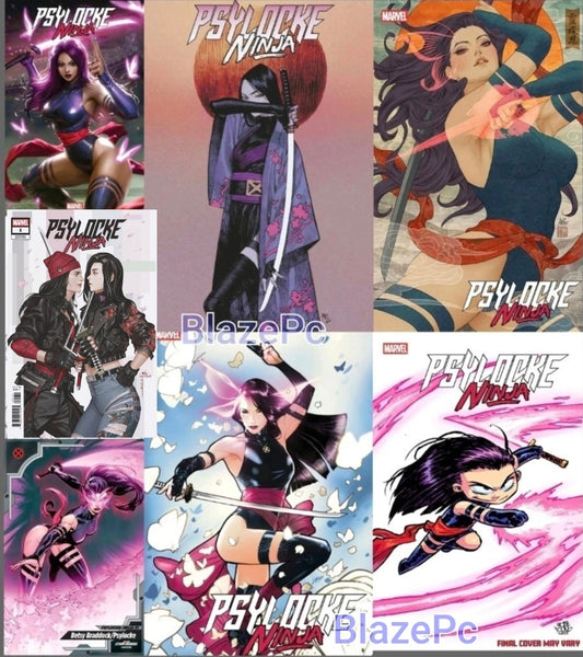 Psylocke Ninja #1 Cover A B C D E F G Variant Set or 1:25 Options Marvel Comics 2026 NM - grayskullhobbies.com