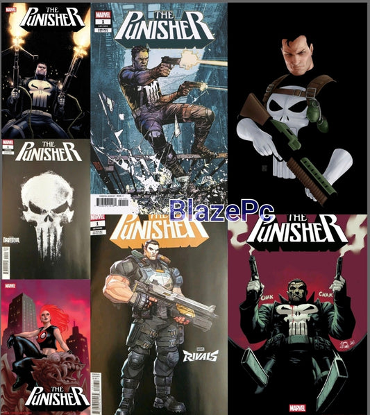 Punisher #1 Cover A B C D E F G Variant Set Options Marvel Comics 2026 NM