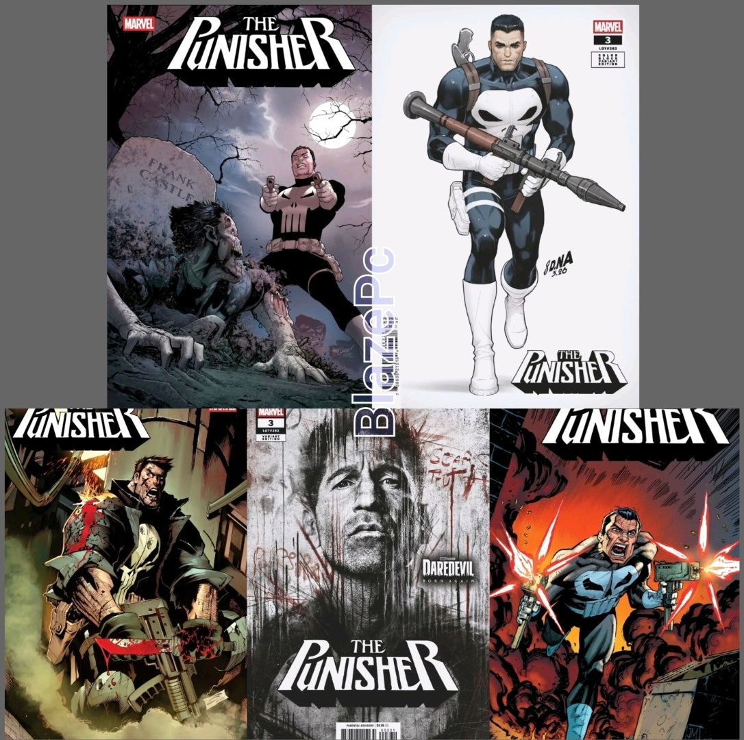 Punisher #3 Cover A B C D Variant Set or 1:25 Options Marvel 2026 Presale 4/29