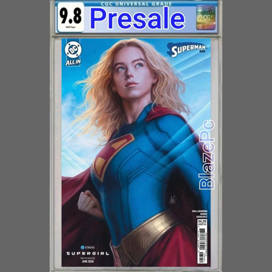 Superman #39 CGC 9.8 Cover E Artgerm Lau Supergirl Movie Alcock Variant PRESALE