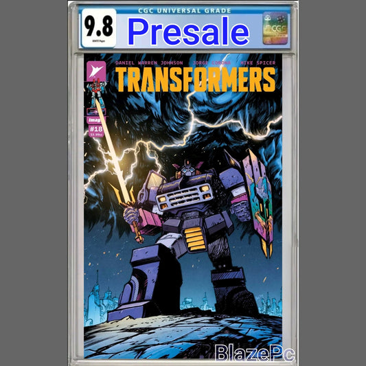 Transformers #18 CGC 9.8 Cover F Johnson & Spicer Spoiler Variant 2025 PRESALE