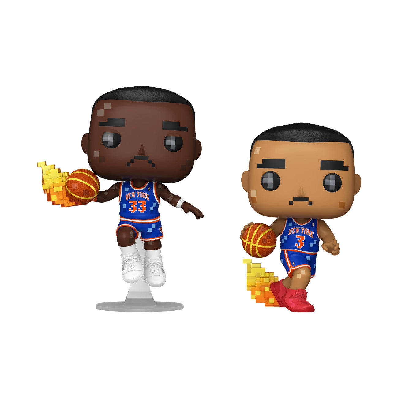 NBA JAM Knicks Patrick Ewing & John Starks 8-Bit Funko Pop! 2 Pack New York