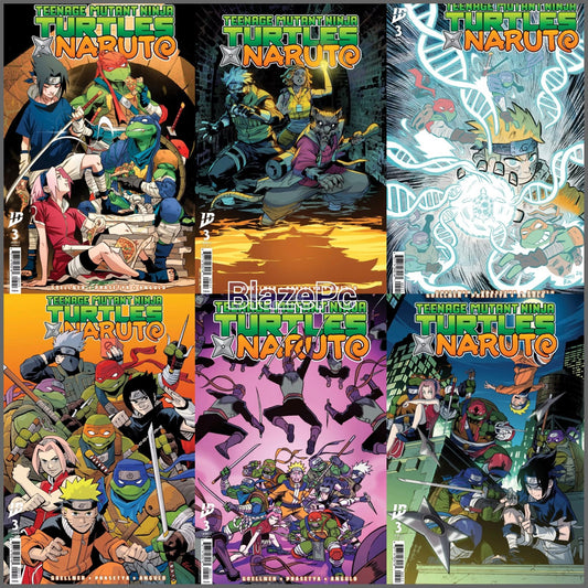TMNT x Naruto #3 Cover A B C D Variant Set or 1:25 1:50 Option 2025 IDW NM