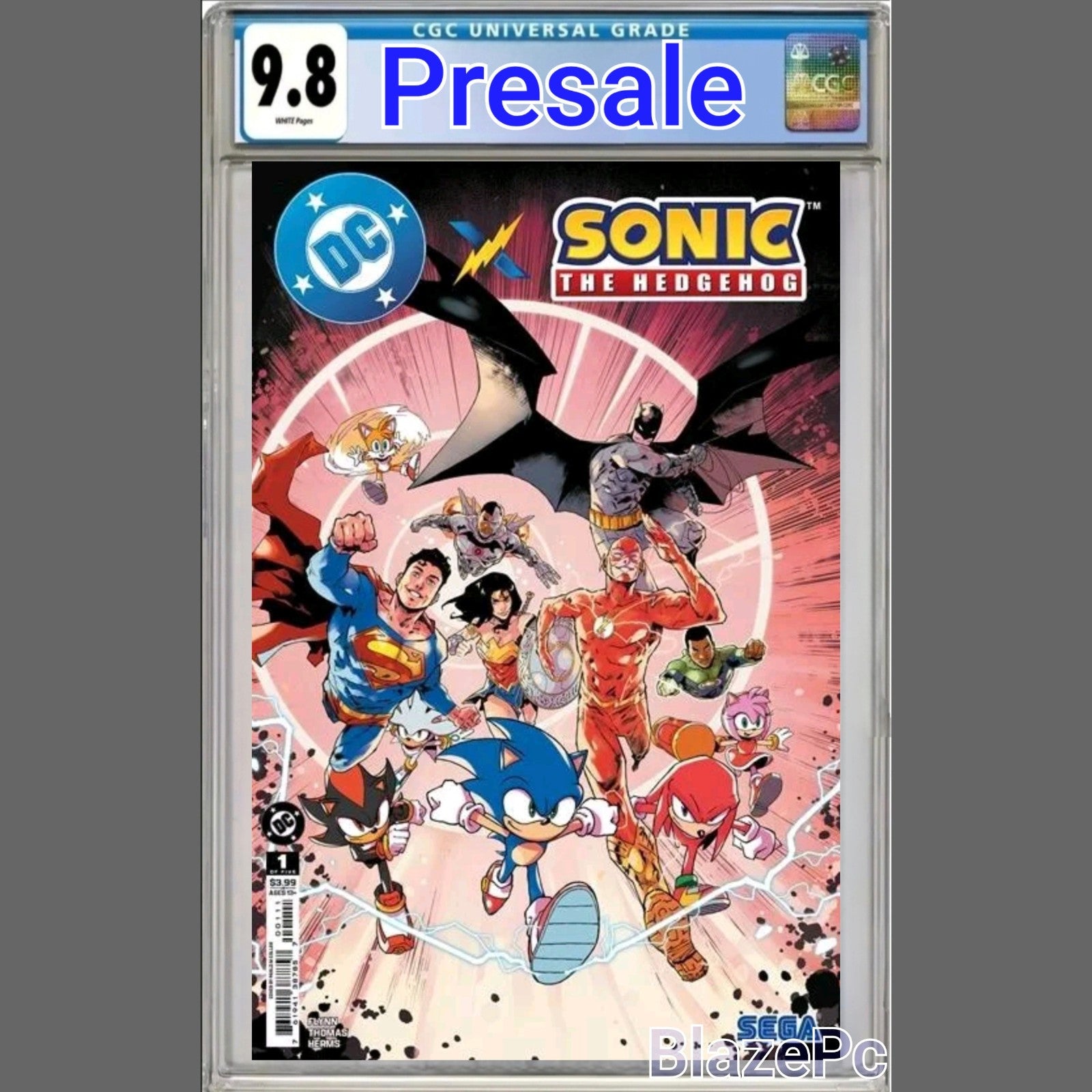 DC X Sonic The Hedgehog #1 CGC 9.8 Pablo M Collar Cover A 1st Print 2025 PRESALE
